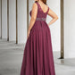 A-Line Plus Size Curve Mother of the Bride Dresses Elegant Dress Formal Floor Length Sleeveless V Neck Chiffon with Pearl