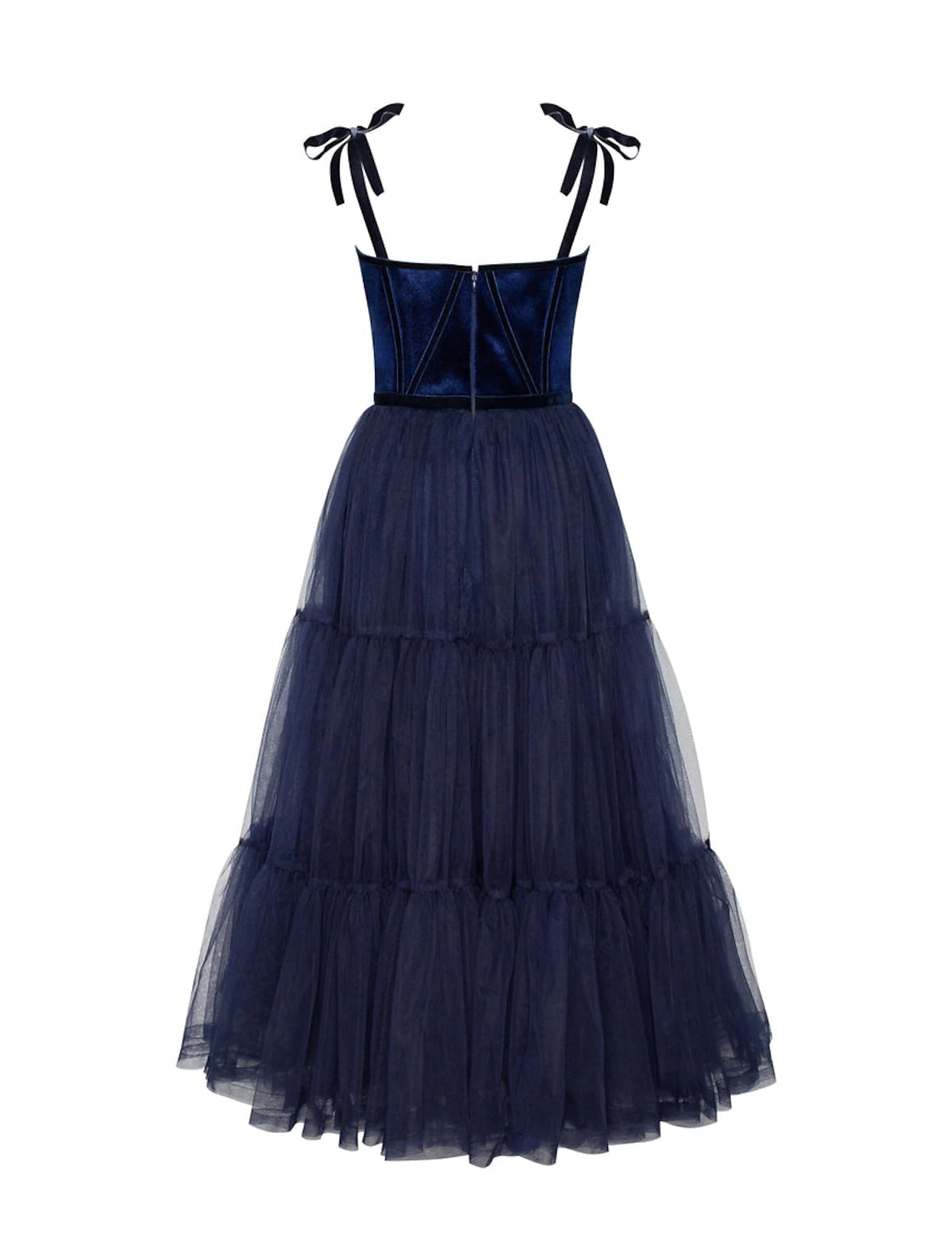 A-Line Prom Dresses Elegant Dress Wedding Guest Tea Length Sleeveless Strapless Tulle with Pleats