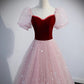 A-Line Prom Dresses Princess Dress Prom Floor Length Short Sleeve Sweetheart Tulle with