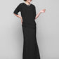 Mermaid / Trumpet Mother of the Bride Dress Elegant Scoop Neck Floor Length Chiffon Half Sleeve