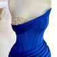 A-Line Prom Dresses Dress Cocktail Party Sleeveless Strapless Backless with Appliques Sexy