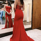 Mermaid / Trumpet Evening Gown Sexy Dress Prom Sweep / Brush Train Sleeveless Sweetheart Bridesmaid Dress Backless