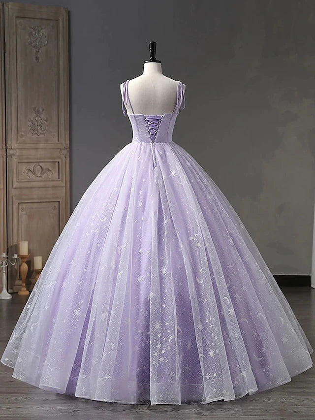 Ball Gown Prom Dresses Minimalist Dress Formal Floor Length Sleeveless Spaghetti Strap Tulle Backless with Pleats