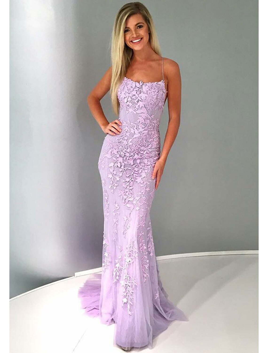 Mermaid / Trumpet Prom Dresses Sexy Dress Formal Court Train Sleeveless Strapless Lace Backless