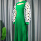 A-Line Party Dresses Cut Out Dress Cocktail Party Tea Length Long Sleeve Jewel Neck Chiffon