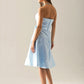 A-Line Bridesmaid Dress Strapless Sleeveless Elegant Knee Length Satin with Sash / Ribbon