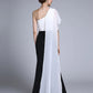 Mermaid / Trumpet Mother of the Bride Dress Color Block One Shoulder Ankle Length Chiffon Sleeveless