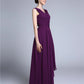 Sheath / Column Mother of the Bride Dress Elegant V Neck Floor Length Chiffon Sleeveless No with Criss Cross