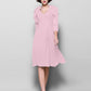 A-Line Mother of the Bride Dress Wrap Included V Neck Knee Length Chiffon 3/4 Length Sleeve with Criss Cross Side Draping