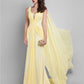 Sheath / Column Elegant Dress Wedding Guest Prom Court Train Sleeveless Plunging Neck Georgette V Back with Criss Cross Side