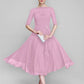 A-Line Mother of the Bride Dress Fall Wedding Guest Dresses Plus Size Elegant Bateau Neck Tea Length Chiffon Half Sleeve
