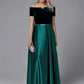 A-Line Special Occasion Dresses Elegant Dress Wedding Guest Formal Evening Floor Length Short Sleeve Off Shoulder Satin