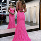 Mermaid / Trumpet Prom Dresses Sparkle & Shine Dress Formal Wedding Party Sweep / Brush Train Sleeveless V Neck Sequined Backless