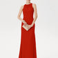Sheath / Column Mother of the Bride Dress Elegant See Through Illusion Neck Floor Length Lace Sleeveless with Crystals