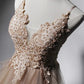 A-Line Prom Dresses Sexy Dress Formal Floor Length Sleeveless Spaghetti Strap Lace with Ruffles