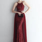 Mermaid / Trumpet Prom Dresses Elegant Dress Formal Floor Length Sleeveless Halter Chiffon with Beading