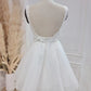 Elegant A-Line Sweetheart Wedding Dress With Lace Short White Beautiful