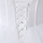 White Classic Strapless Satin High Low Wedding Dress Off Shoulder