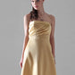 Sheath / Column Bridesmaid Dress Strapless Sleeveless Wrap Included Floor Length Satin with Side