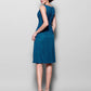 A-Line Mother of the Bride Dress Wrap Included V Neck Knee Length Chiffon 3/4 Length Sleeve with Criss Cross Side Draping