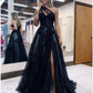A-Line Prom Dresses Color Block Dress Formal Wedding Guest Sweep / Brush Train Sleeveless One Shoulder Tulle Backless with Pleats