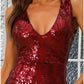 Mermaid / Trumpet Evening Gown Elegant Dress Formal Sweep / Brush Train Sleeveless V Neck Stretch Fabric