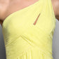 Sheath / Column Minimalist Dress Holiday Sweep / Brush Train Sleeveless One Shoulder Georgette with Criss Cross