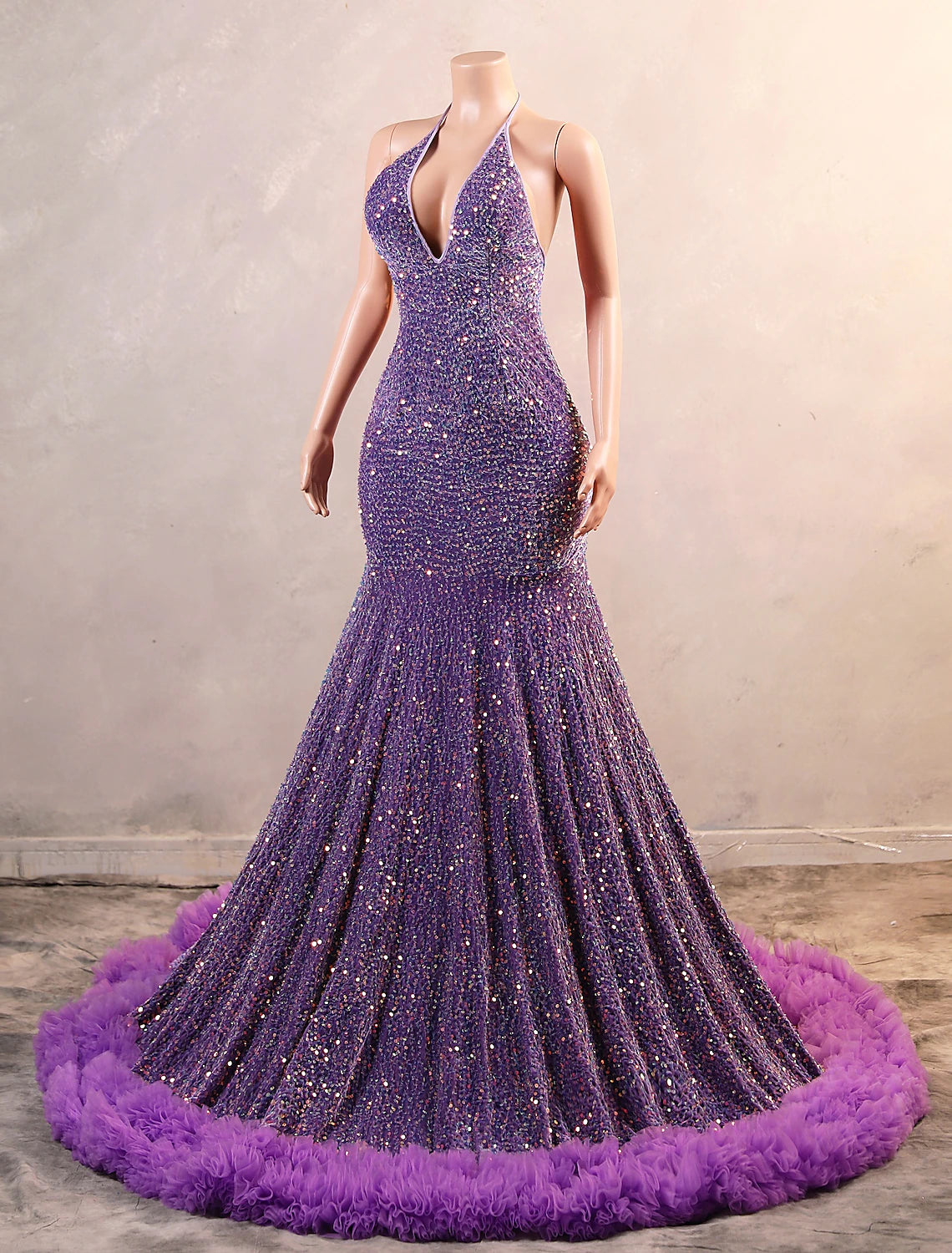 Mermaid / Trumpet Evening Gown Sparkle & Shine Dress Carnival Black Tie Gala Floor Length Sleeveless Spaghetti Strap The Great Gatsby Sequined