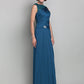 Sheath / Column Mother of the Bride Dress Vintage Inspired Jewel Neck Floor Length Satin Chiffon Sleeveless