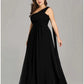 A-Line Evening Gown Empire Dress Formal Evening Floor Length Sleeveless One Shoulder Bridesmaid Dress Chiffon Backless