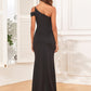 Sheath / Column Evening Gown Sexy Dress Evening Party Floor Length Sleeveless Off Shoulder Fall Wedding Guest Polyester Backless