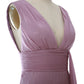 A-Line Wedding Guest Dresses Elegant Dress Party Wear Floor Length Sleeveless V Neck Chiffon