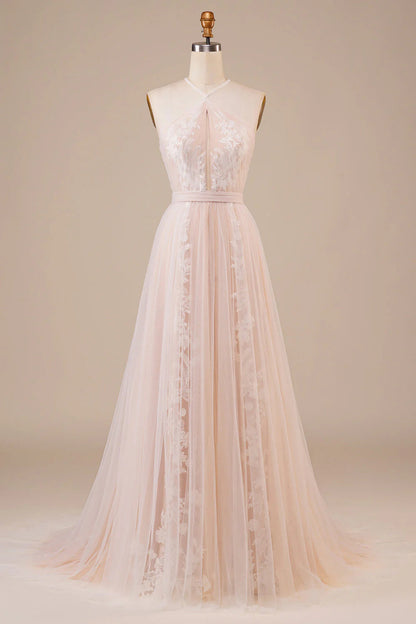 Tulle Wedding Dress with Appliques Sexy