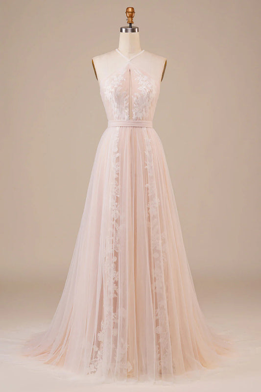Tulle Wedding Dress with Appliques Sexy