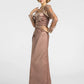 A-Line Mother of the Bride Dress Strapless Floor Length Satin Lace Sleeveless with Criss Cross Beading