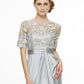 Sheath / Column Bateau Neck Ankle Length Lace / Jersey Mother of the Bride Dress with Lace